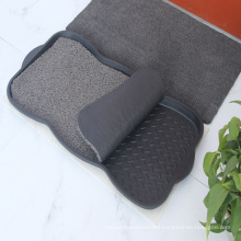 Domestic non-slip entrance decontamination floor mat with tray